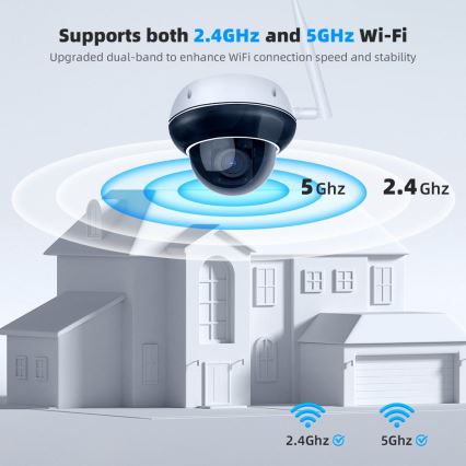Immax NEO 07825L - Умна куполна външна камера (DOME) с 5 MP сензор, 230V, IP66, TUYA, Wi‑Fi