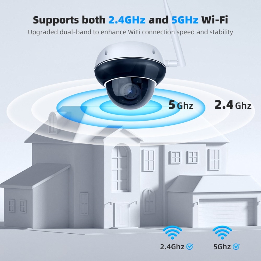 Immax NEO 07825L - Умна куполна външна камера (DOME) с 5 MP сензор, 230V, IP66, TUYA, Wi‑Fi