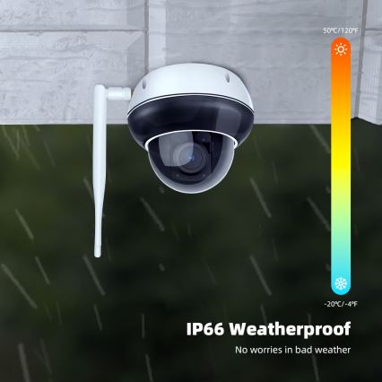 Immax NEO 07825L - Умна куполна външна камера (DOME) с 5 MP сензор, 230V, IP66, TUYA, Wi‑Fi