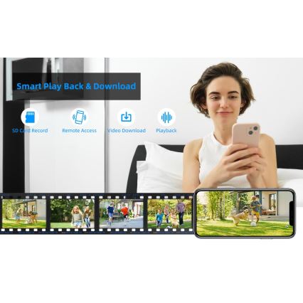 Immax NEO 07825L - Умна куполна външна камера (DOME) с 5 MP сензор, 230V, IP66, TUYA, Wi‑Fi