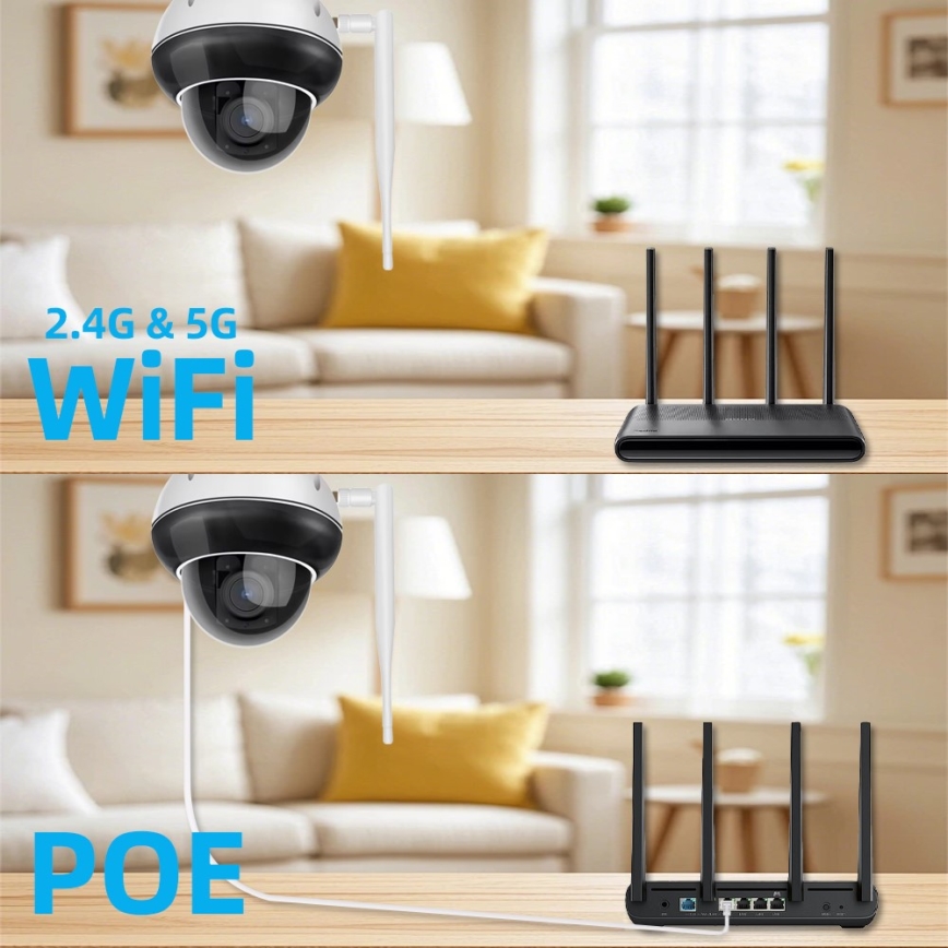 Immax NEO 07825L - Умна куполна външна камера (DOME) с 5 MP сензор, 230V, IP66, TUYA, Wi‑Fi
