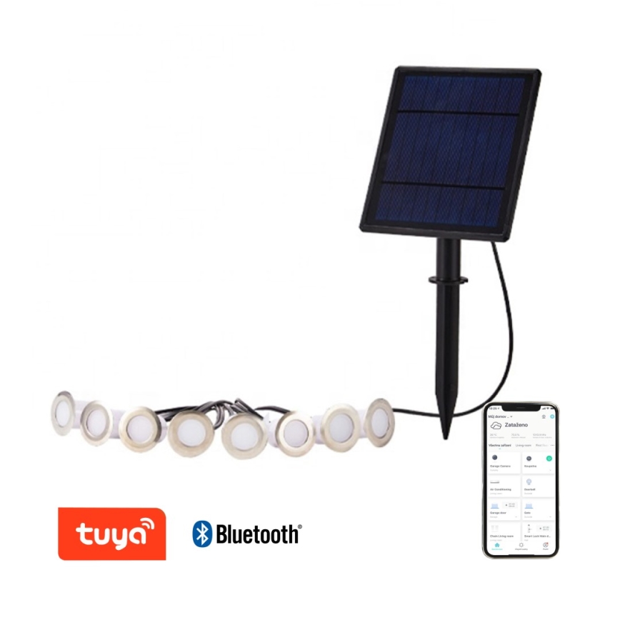 Immax NEO 07905L - LED RGB Димируема соларна лампа ESTRELAS 8xLED/0,25W/5V IP65 Tuya 2200 mAh