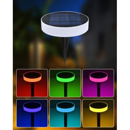 Immax NEO 07910L - LED RGB Димируема соларна лампа със сензор NEO LITE LED/1W/5V кръгла IP54 Tuya 1300 mAh