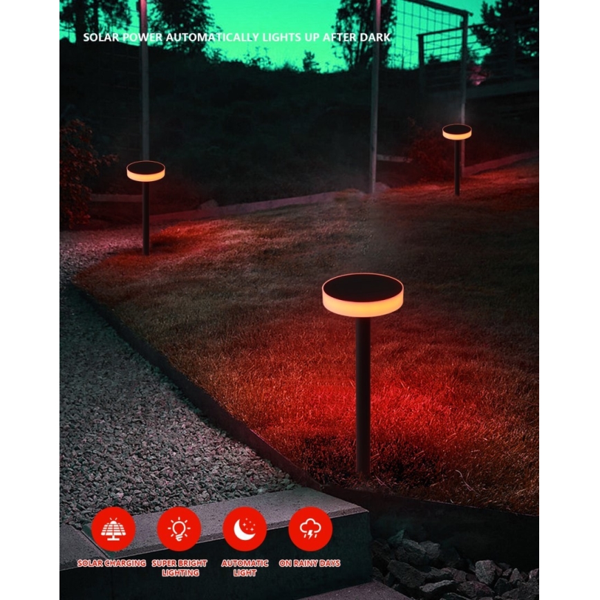 Immax NEO 07910L - LED RGB Димируема соларна лампа със сензор NEO LITE LED/1W/5V кръгла IP54 Tuya 1300 mAh