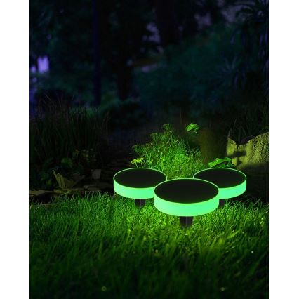 Immax NEO 07910L - LED RGB Димируема соларна лампа със сензор NEO LITE LED/1W/5V кръгла IP54 Tuya 1300 mAh