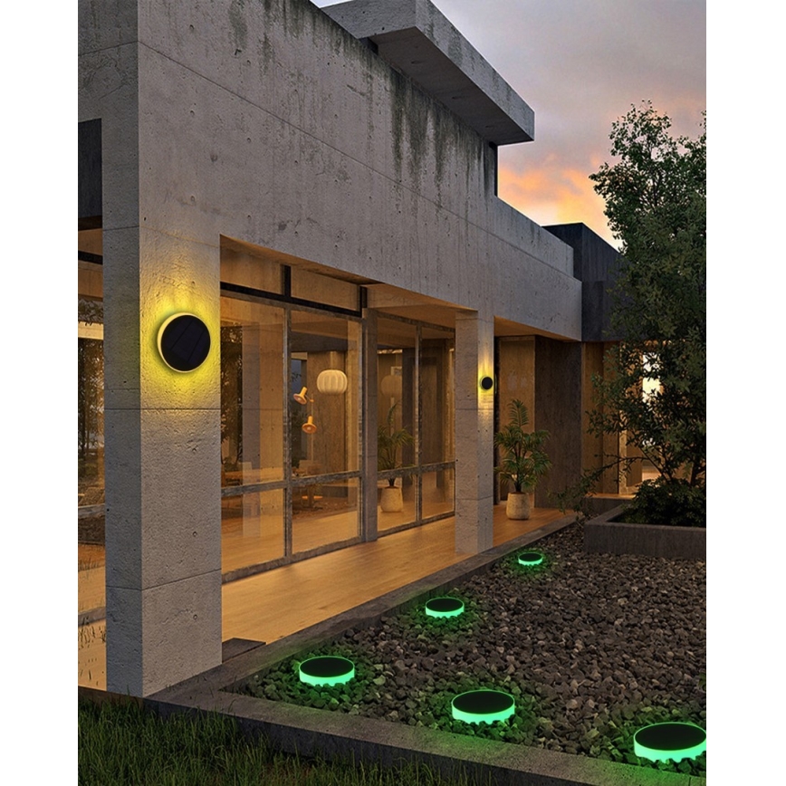Immax NEO 07910L - LED RGB Димируема соларна лампа със сензор NEO LITE LED/1W/5V кръгла IP54 Tuya 1300 mAh