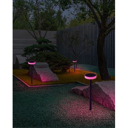 Immax NEO 07910L - LED RGB Димируема соларна лампа със сензор NEO LITE LED/1W/5V кръгла IP54 Tuya 1300 mAh