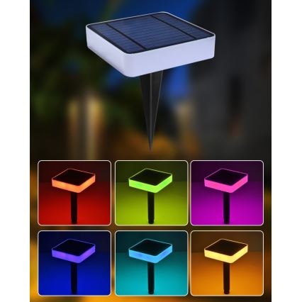 Immax NEO 07911L - LED RGB Димируема соларна лампа със сензор NEO LITE LED/1W/5V ъглов IP54 Tuya 1300 mAh