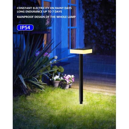 Immax NEO 07911L - LED RGB Димируема соларна лампа със сензор NEO LITE LED/1W/5V ъглов IP54 Tuya 1300 mAh