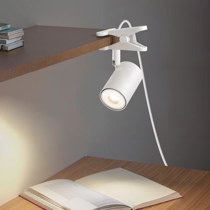 Immax NEO 08292L - Лампа със скоба PUNTO 1xGU10/9W/230V бяла
