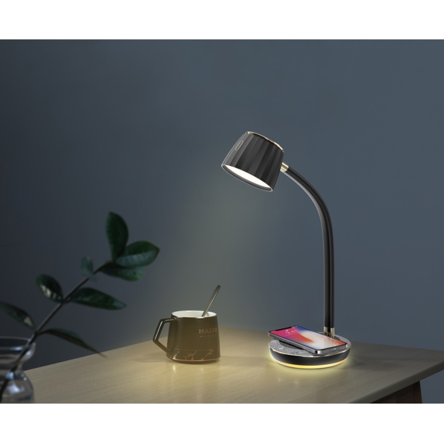 Immax NEO 08996L - LED Димируема настолна лампа с безжично зареждане PERLA LED/1,5W + LED/6W/230V 3800-4300K