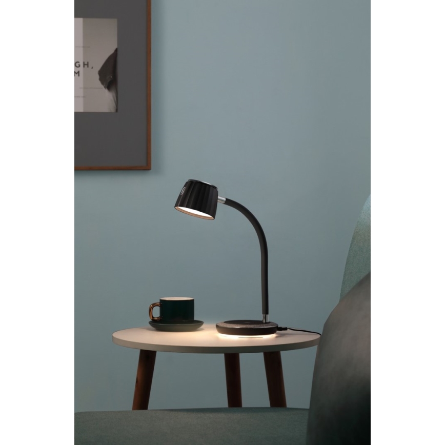 Immax NEO 08996L - LED Димируема настолна лампа с безжично зареждане PERLA LED/1,5W + LED/6W/230V 3800-4300K