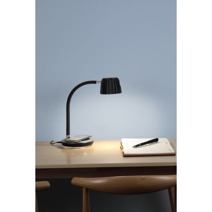 Immax NEO 08996L - LED Димируема настолна лампа с безжично зареждане PERLA LED/1,5W + LED/6W/230V 3800-4300K