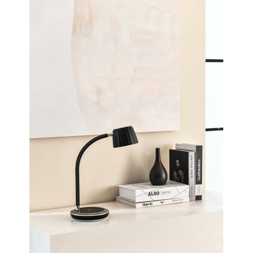 Immax NEO 08996L - LED Димируема настолна лампа с безжично зареждане PERLA LED/1,5W + LED/6W/230V 3800-4300K