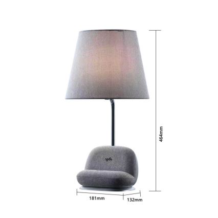 Immax NEO 09109L - LED настолна лампа с димер и безжично Qi зареждане SOFA LED/6W/230V сива