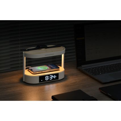 Immax NEO 09111L - димируема настолна LED лампа с будилник и зареждане TRIPLE DOCK LED/1,5W/5V