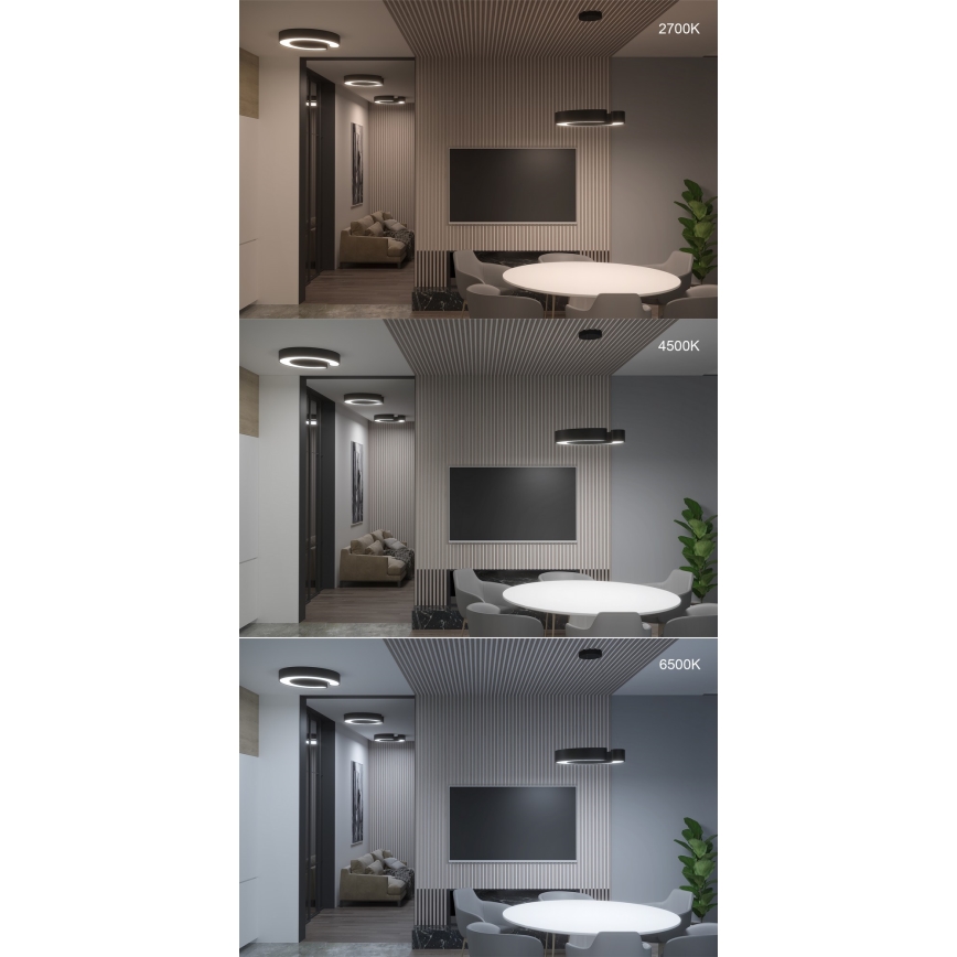 Immax NEO 7133 - LED SMART Димируем плафон CÉČKO LED/52W/230V + дистанционно управление 60 см Tuya ZigBee
