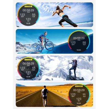 Immax NEO 9040 - Смарт часовник Lady Music Fit 300 mAh IP67 розов