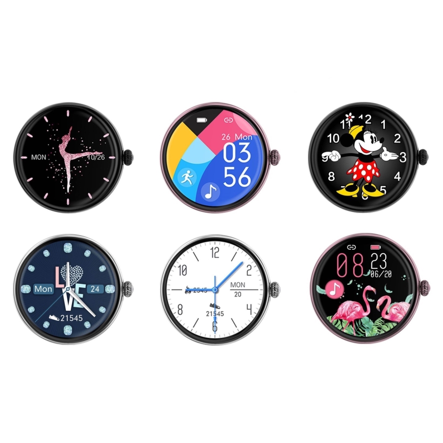 Immax NEO 9040 - Смарт часовник Lady Music Fit 300 mAh IP67 розов