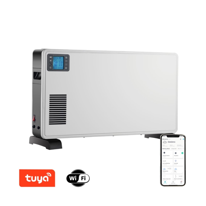 Immax NEO 07760L - Електрически конвектор 1000/1300/2300W LCD/таймер/TURBO/термостат Wi-Fi Tuya + д.у.