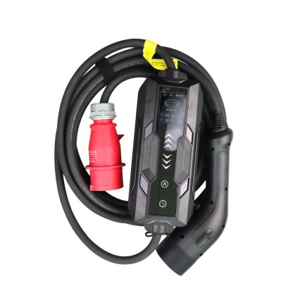 Immax - Преносима зарядна станция за електромобили EV AC Type 2 16A/380V 11kW + щепсел 230V, 3,7kW 5м + калъф