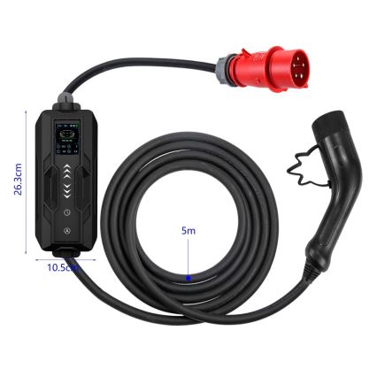 Immax - Преносима зарядна станция за електромобили EV AC Type 2 32A/380V 22kW 5м + калъф