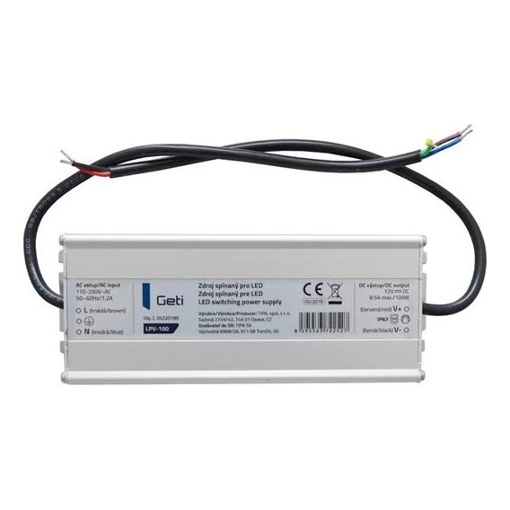 Импулсно захранване за LED ленти 100W/12V IP67