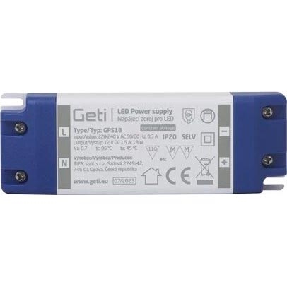 Импулсно захранване за LED ленти 18W/12V IP20