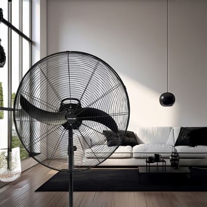 Индустриален вентилатор на стойка 115 W/230 V, 188 см, черен