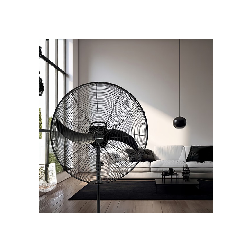 Индустриален вентилатор на стойка 115 W/230 V, 188 см, черен