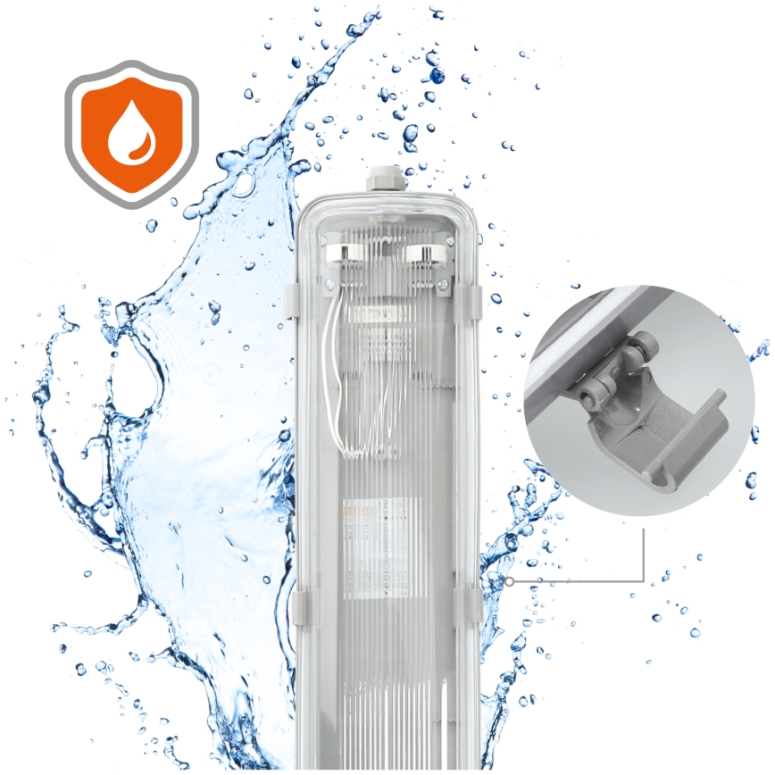 Индустриална флуоресцентна лампа 2xG13/22W/230V IP65