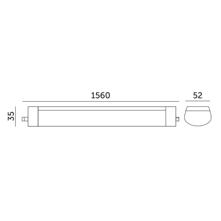 Индустриална флуоресцентна лампа LED/48W/230V IP65 4000K 156 см