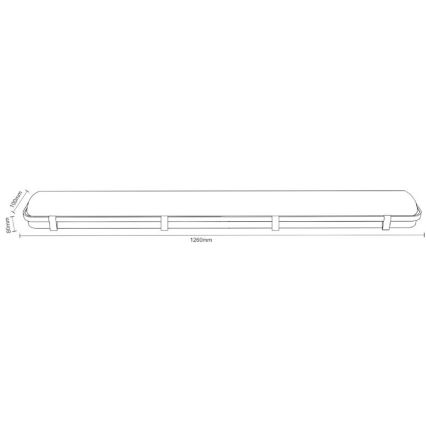 Индустриална флуоресцентна лампа T8 2xG13/18W/230V IP65 126 cm