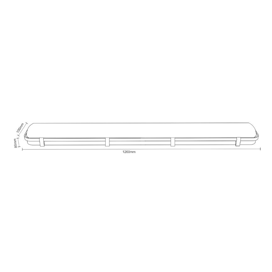 Индустриална флуоресцентна лампа T8 2xG13/18W/230V IP65 126 cm