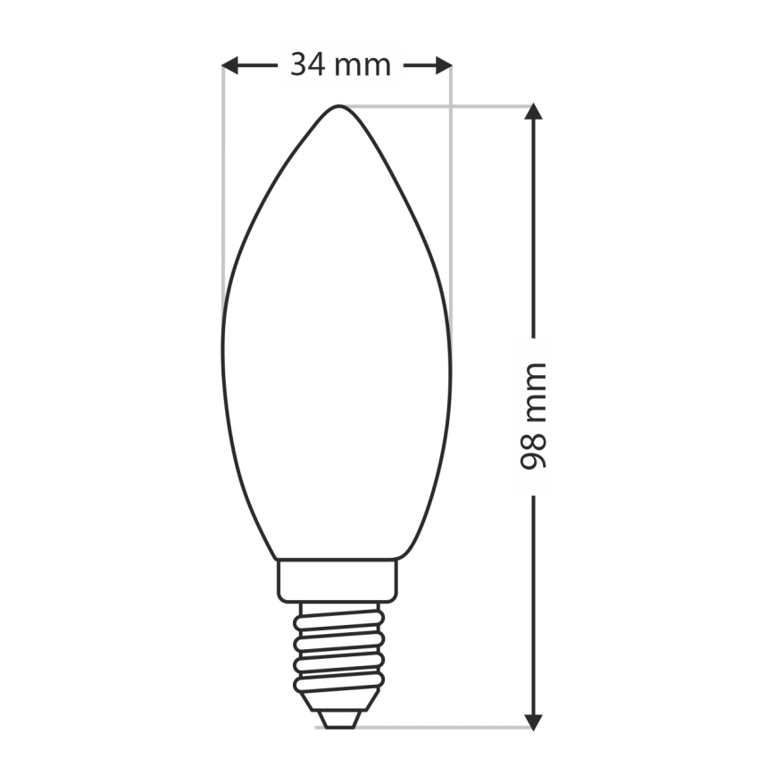 Индустриална крушка C35 E14/40W/230V 2700K