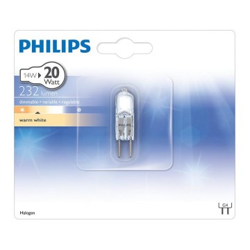 Индустриална крушка Philips HALOGEN G4/14W/12V 2900K