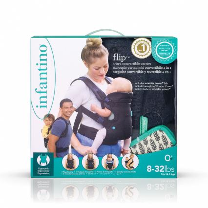 Infantino - Бебешко кенгуру FLIP ADVANCED 4в1 черен