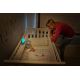 Infantino - Детска малка лампа с проектор 3xAA син
