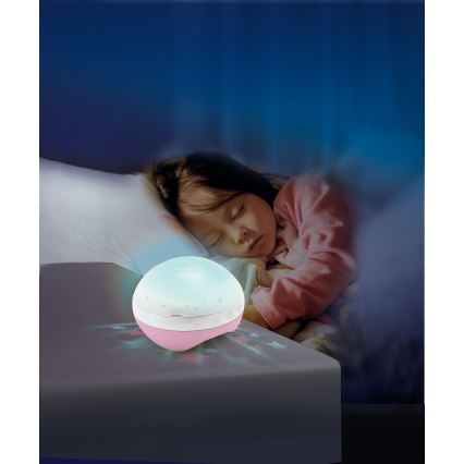 Infantino - Въртележка за бебешко креватче с мелодия 3 в 1, 3xAAA, розова