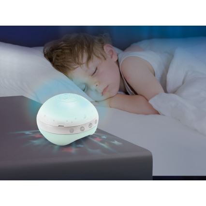 Infantino - Музикална въртележка за креватче и проектор 3в1 3xAAA зелен