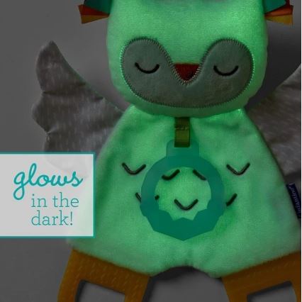 Infantino - Нощна лампа със светеща играчка за гушкане Owl