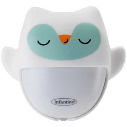 Infantino - Нощна лампа със светеща играчка за гушкане Owl
