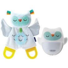 Infantino - Нощна лампа със светеща играчка за гушкане Owl