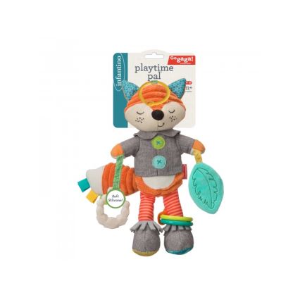 Infantino - Плюшена играчка с гризалки 30 см мъжка лисица