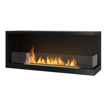 InFire - Ъглова BIO камина 110x45 см 3kW черна