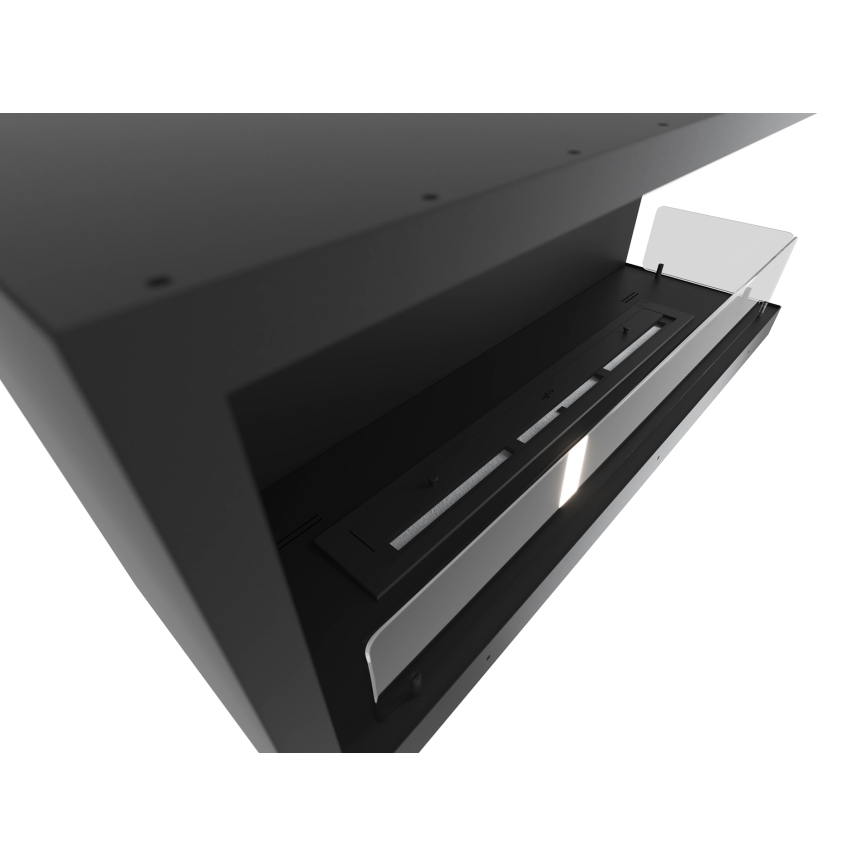 InFire - Ъглова BIO камина 110x45 см 3kW черна