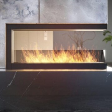 InFire - Ъглова BIO камина 120x50 см 3kW бифациална