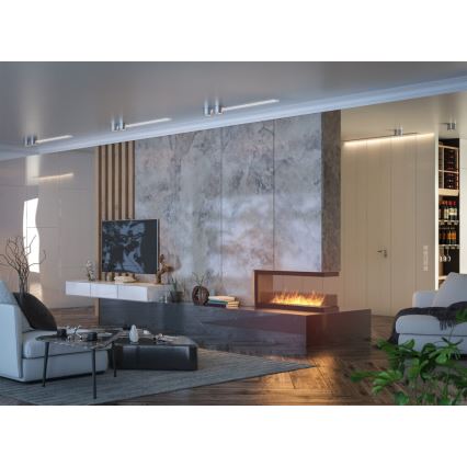 InFire - Ъглова BIO камина 120x50 см 3kW бифациална