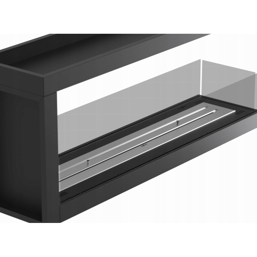 InFire - Ъглова BIO камина 120x50 см 3kW бифациална