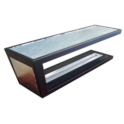 InFire - Ъглова BIO камина 120x50 см 3kW бифациална